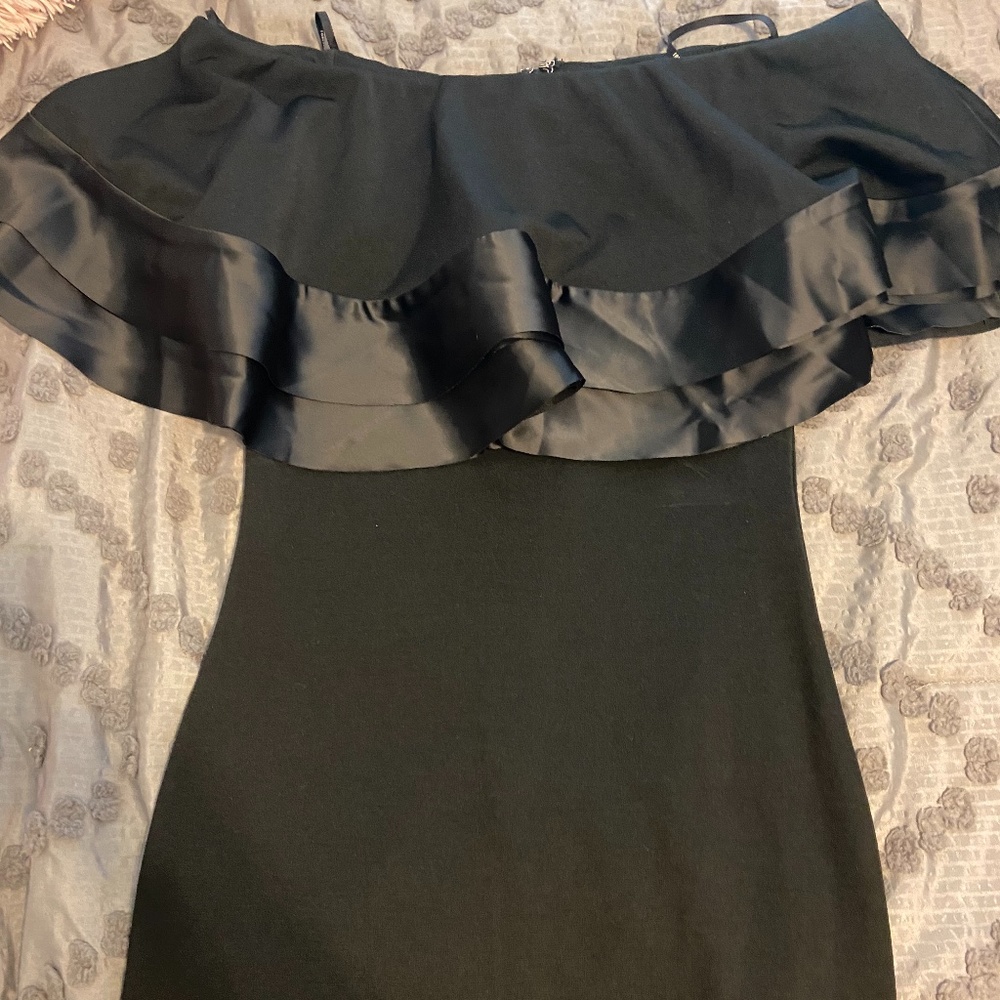 Ruffled Black Dress